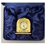 RR - Linden Gold-Tone Miniature Clock