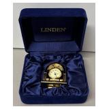 RR - Linden Gold-Tone Miniature Clock