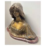 O - Art Nouveau Bust by Affortuanato Gory