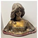 O - Art Nouveau Bust by Affortuanato Gory