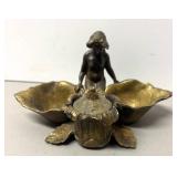 O - Vintage Art Nouveau Figural Inkstand