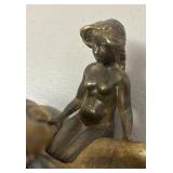 O - Vintage Art Nouveau Figural Inkstand