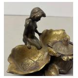 O - Vintage Art Nouveau Figural Inkstand