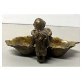 O - Vintage Art Nouveau Figural Inkstand