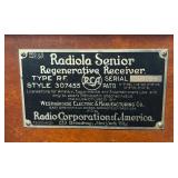RR - Vintage RCA Radiola Senior Regenerative Receiver