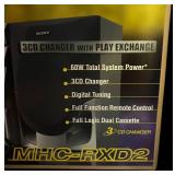 O - Sony Mini Hi-Fi Component System 60W 3CD Changer Model: MHC-RXD2