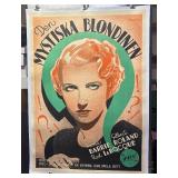 FR - Fox Film Den Mystiska Blondinen Unframed Linen Print