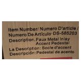 FR - New Faux Metal Inlay Accent Pedestal