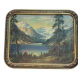 FR - Lake Louise Print by William M. Thompson in Art Deco Frame