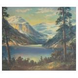 FR - Lake Louise Print by William M. Thompson in Art Deco Frame