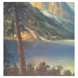 FR - Lake Louise Print by William M. Thompson in Art Deco Frame
