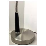 RR - Adjustable Height Desk Lamp - Brushed Metal, Flexible Gooseneck