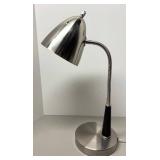 RR - Adjustable Height Desk Lamp - Brushed Metal, Flexible Gooseneck