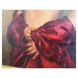 DR - Nude Woman Oil Painting - Vintage Unsigned, Framed