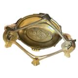 DR - Vintage Art Nouveau Centerpiece Bowl With Twin Female Figures On Ornate Stand