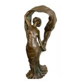 BR - Lucien Alliot Loïe Fuller Art Nouveau Bronze Sculpture / Attributed To