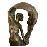 BR - Lucien Alliot Loïe Fuller Art Nouveau Bronze Sculpture / Attributed To