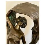 BR - Lucien Alliot Loïe Fuller Art Nouveau Bronze Sculpture / Attributed To