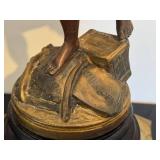 DR - Richesse Par Bessonnes - Antique French Cast Metal Angel Sculpture