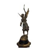 DR - Richesse Par Bessonnes - Antique French Cast Metal Angel Sculpture