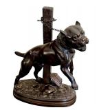 DR - LECOURTIER Bulldog Sculpture - Antique French Dog