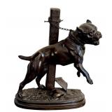 DR - LECOURTIER Bulldog Sculpture - Antique French Dog