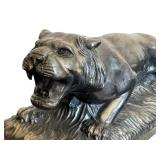 DR - Henry 1940-41 Lion Sculpture - Vintage Cast Metal Desk Statue on Base