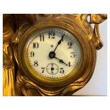 DR - Antique Ansonia Clock Co. Figural Clock - Art Nouveau
