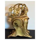DR - Antique Ansonia Clock Co. Figural Clock - Art Nouveau