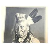 DR - Chief Weasel Tail Photo Print - Glacier National Park, Antique Framed Portrait