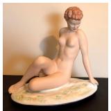 Vintage Royal Lux Porcelain Hand Painted Nude Figure - Czech Republic Art Deco