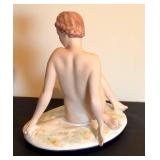 Vintage Royal Lux Porcelain Hand Painted Nude Figure - Czech Republic Art Deco