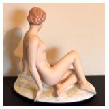 Vintage Royal Lux Porcelain Hand Painted Nude Figure - Czech Republic Art Deco