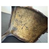 DR - Erotic Dancer Sculpture on Chair - Antique Metal Art Deco Figure