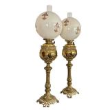 Pair of Antique Parlor Lamps