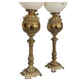 Pair of Antique Parlor Lamps