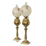 Pair of Antique Parlor Lamps