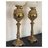 Pair of Antique Parlor Lamps