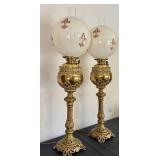 Pair of Antique Parlor Lamps