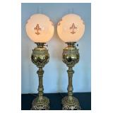 Pair of Antique Parlor Lamps