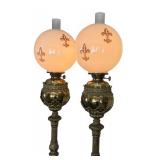 Pair of Antique Parlor Lamps