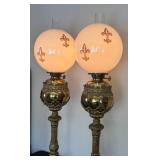 Pair of Antique Parlor Lamps