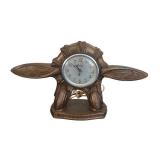 BR - Gibraltar Electric Clock Co. No. 290 Winged Plane Mantel Clock