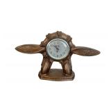 BR - Gibraltar Electric Clock Co. No. 290 Winged Plane Mantel Clock