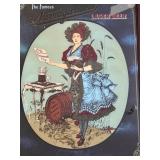 DR - Antique Old American Reverse Glass Painting Narragansett Lager Beer Art Nouveau Woman Advertisement