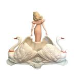 DR - Germa Antique 1890 Bisque Porcelain Planter with Swans