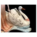 DR - Germa Antique 1890 Bisque Porcelain Planter with Swans