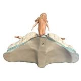 DR - Germa Antique 1890 Bisque Porcelain Planter with Swans