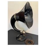BR - Antique Burns Radio Speaker - Pyralin Horn, 1920s