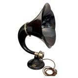 BR - Antique Burns Radio Speaker - Pyralin Horn, 1920s